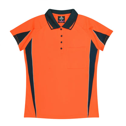 ORANGE/NAVY - Eureka Lady Polos