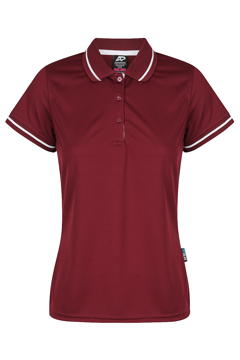 MAROON/WHITE - Cottesloe Lady Polos