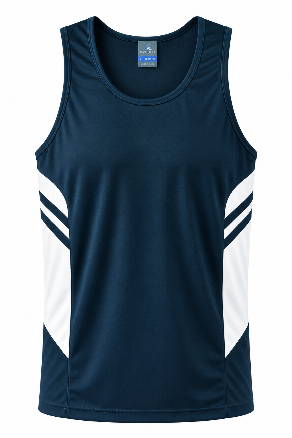 NAVY/WHITE - Tasman Mens Singlets