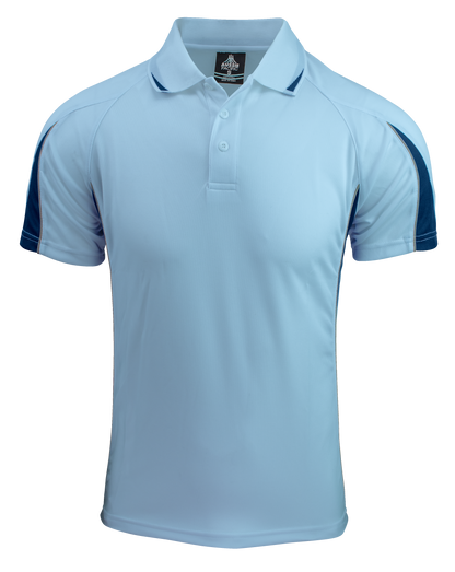 SKY/NAVY - Eureka Mens Polos