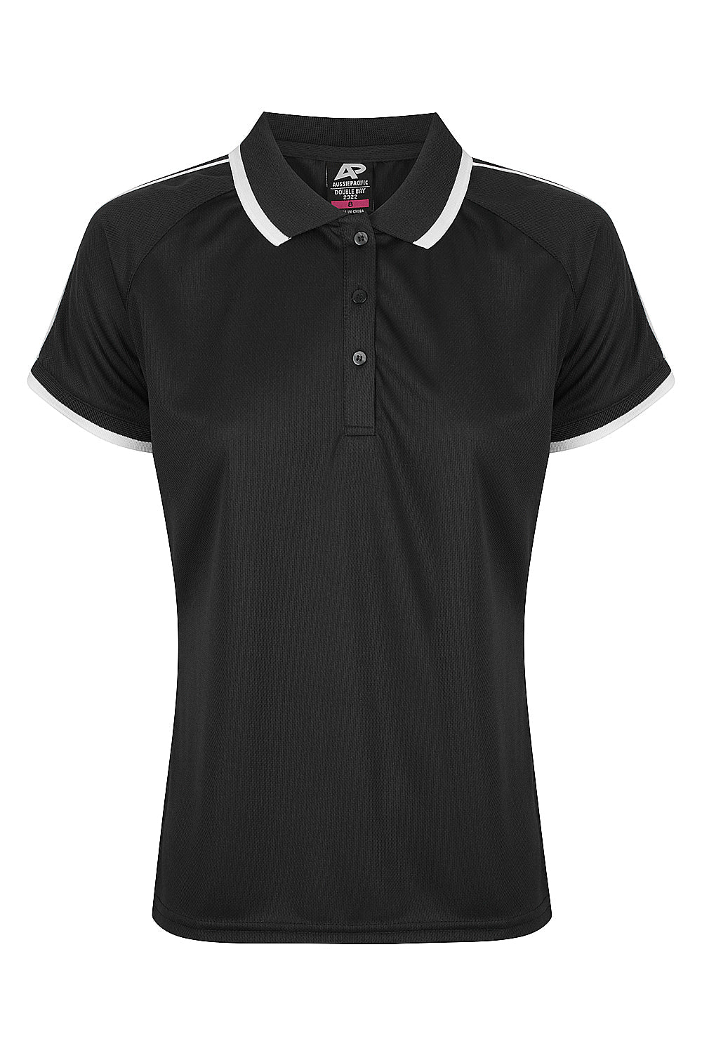 BLACK/WHITE - Double Bay Lady Polos