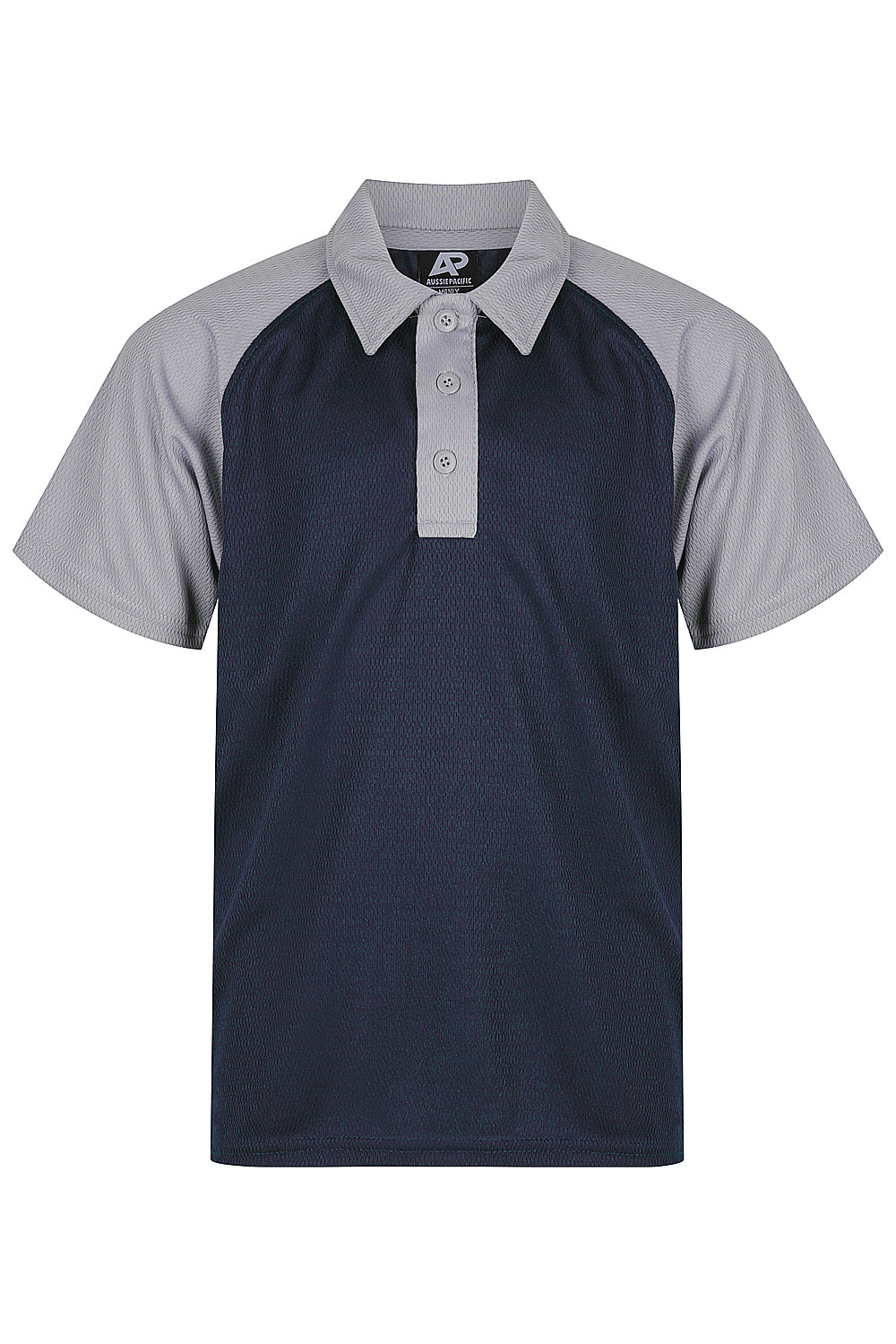 NAVY/SILVER - Manly Kids Polos