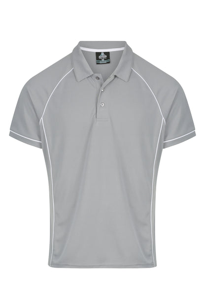 SILVER/WHITE - Endeavour Mens Polos