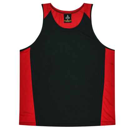 BLACK/RED - Premier Kids Singlets