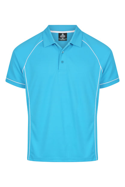 PACIFIC BLUE/WHITE - Endeavour Mens Polos