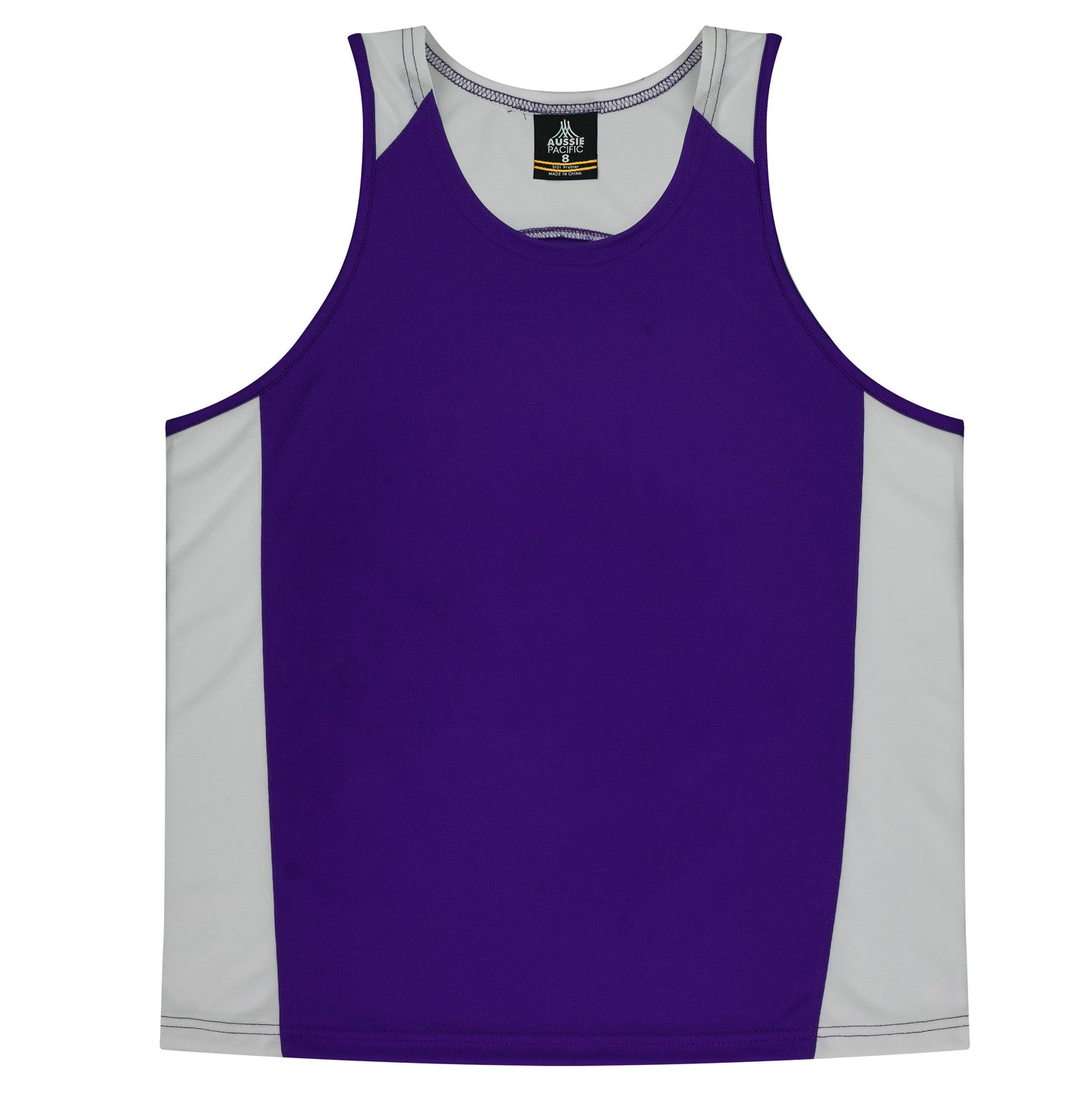 PURPLE/WHITE - Premier Kids Singlets