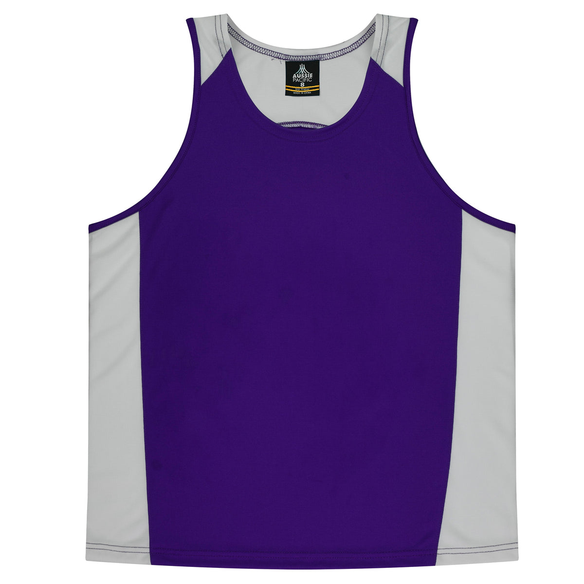PURPLE/WHITE - Premier Kids Singlets