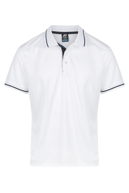 WHITE/NAVY - Cottesloe Mens Polos