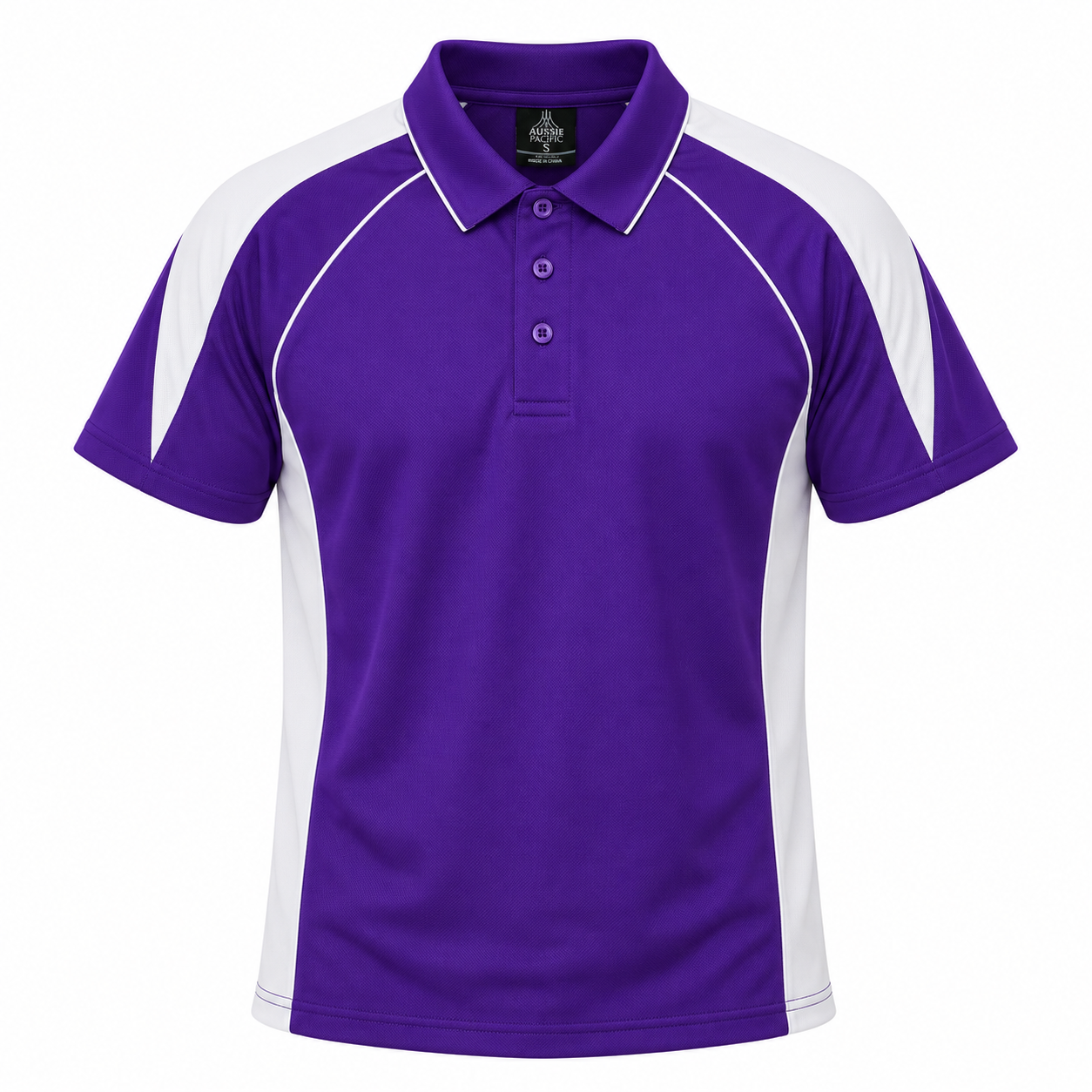 PURPLE/WHITE - Premier Mens Polos