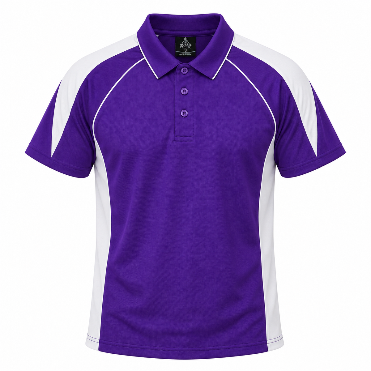PURPLE/WHITE - Premier Mens Polos