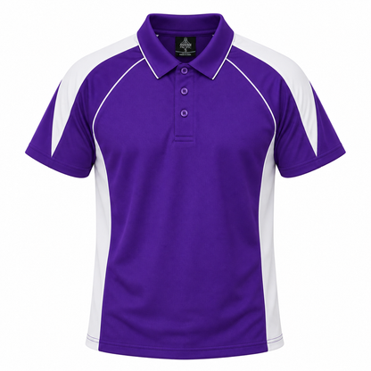 PURPLE/WHITE - Premier Mens Polos