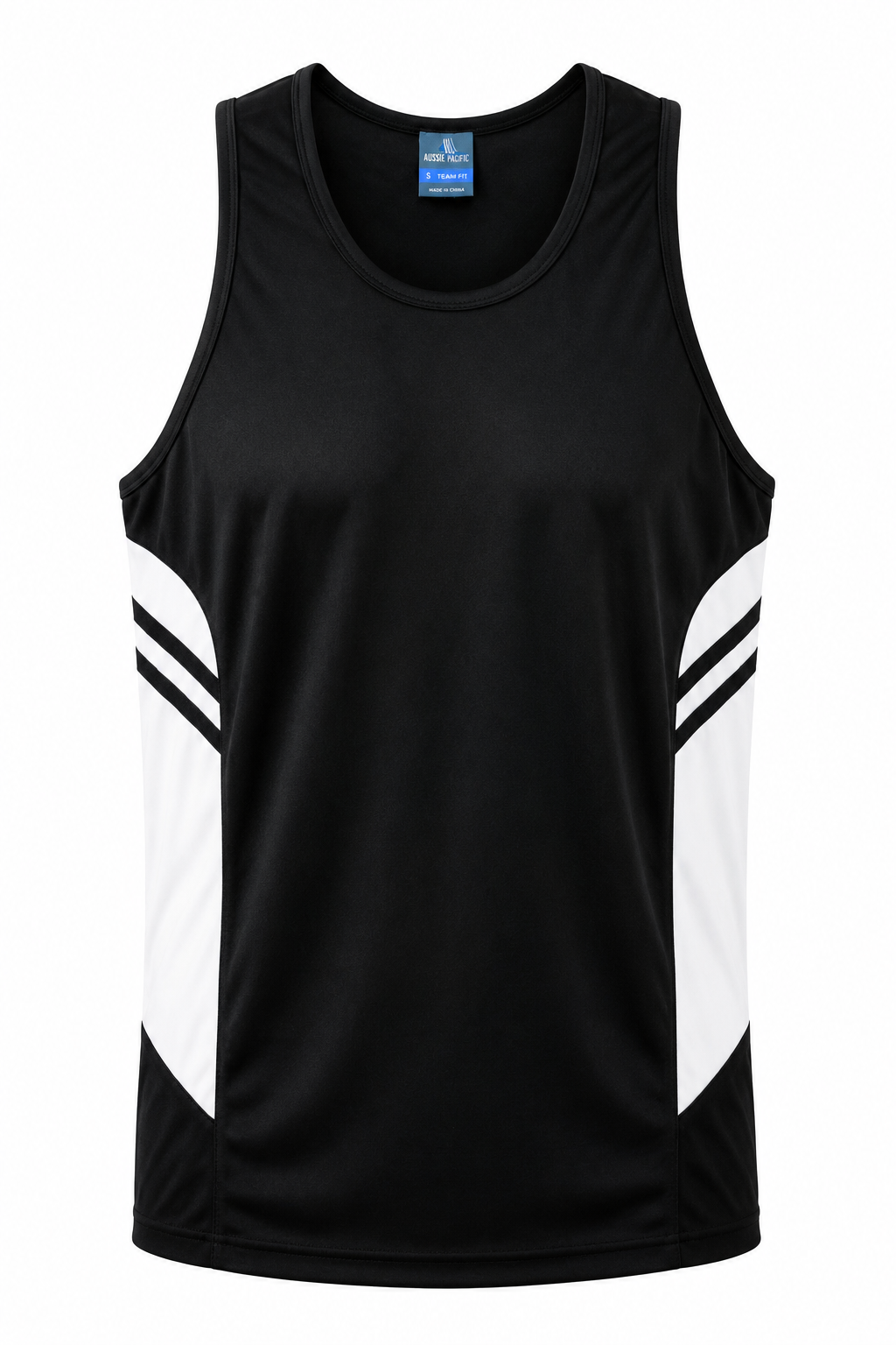 BLACK/WHITE - Tasman Mens Singlets