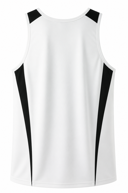 WHITE/BLACK - Eureka Mens Singlets