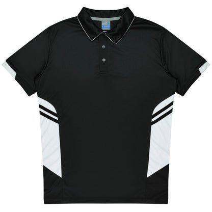 BLACK/WHITE - Tasman Kids Polos