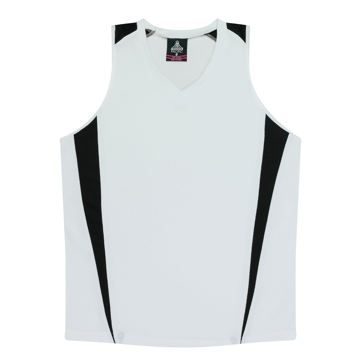 WHITE/BLACK - Eureka Lady Singlets