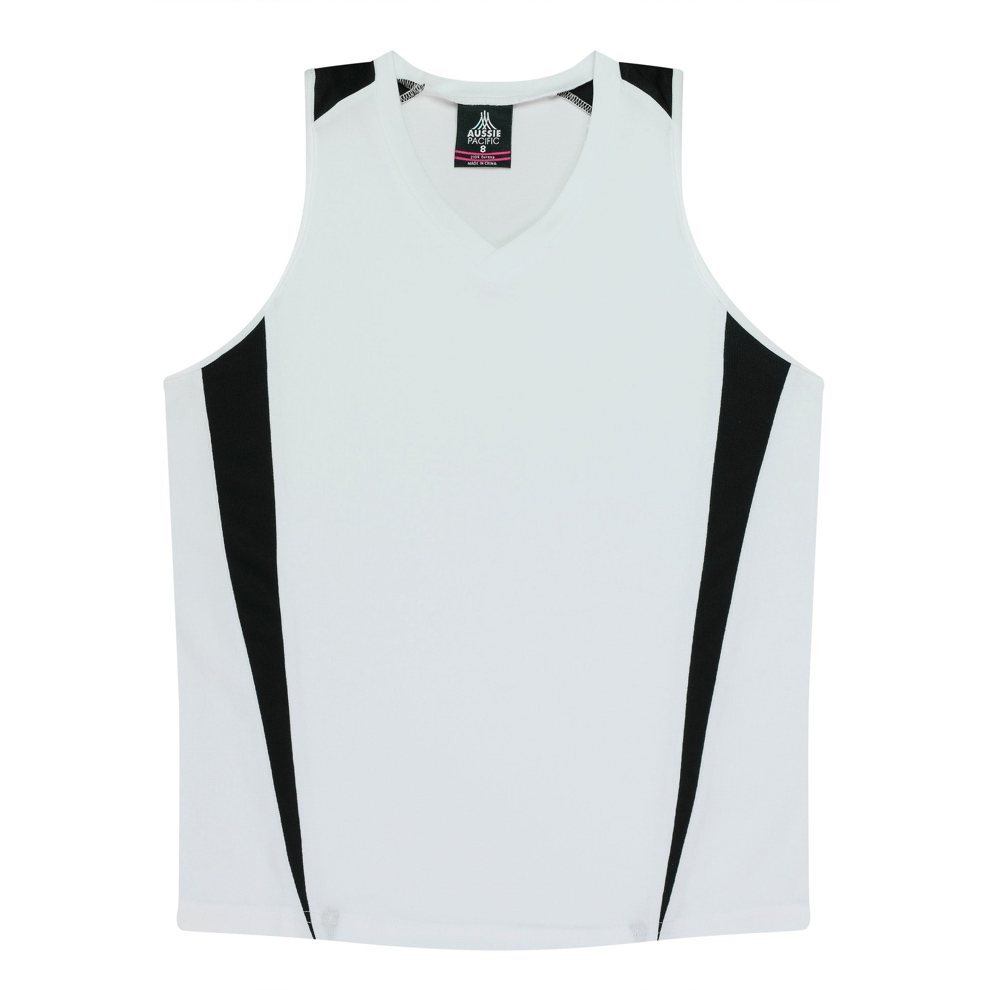 WHITE/BLACK - Eureka Lady Singlets