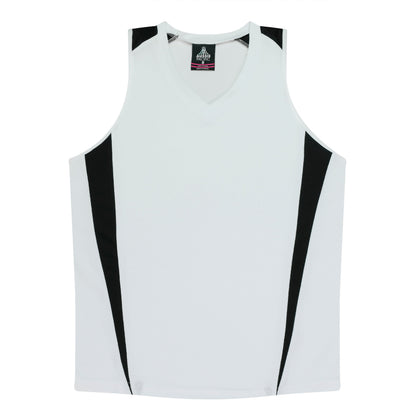 WHITE/BLACK - Eureka Lady Singlets