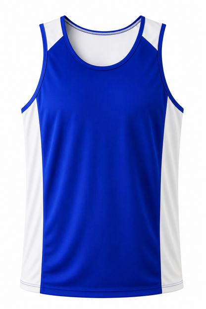 ROYAL/WHITE - Premier Mens Singlets