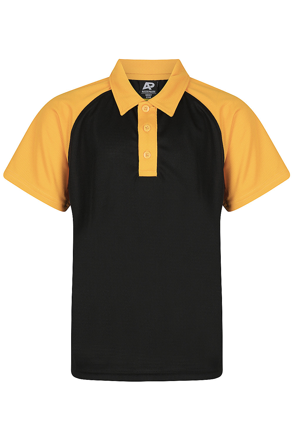 BLACK/GOLD - Manly Kids Polos