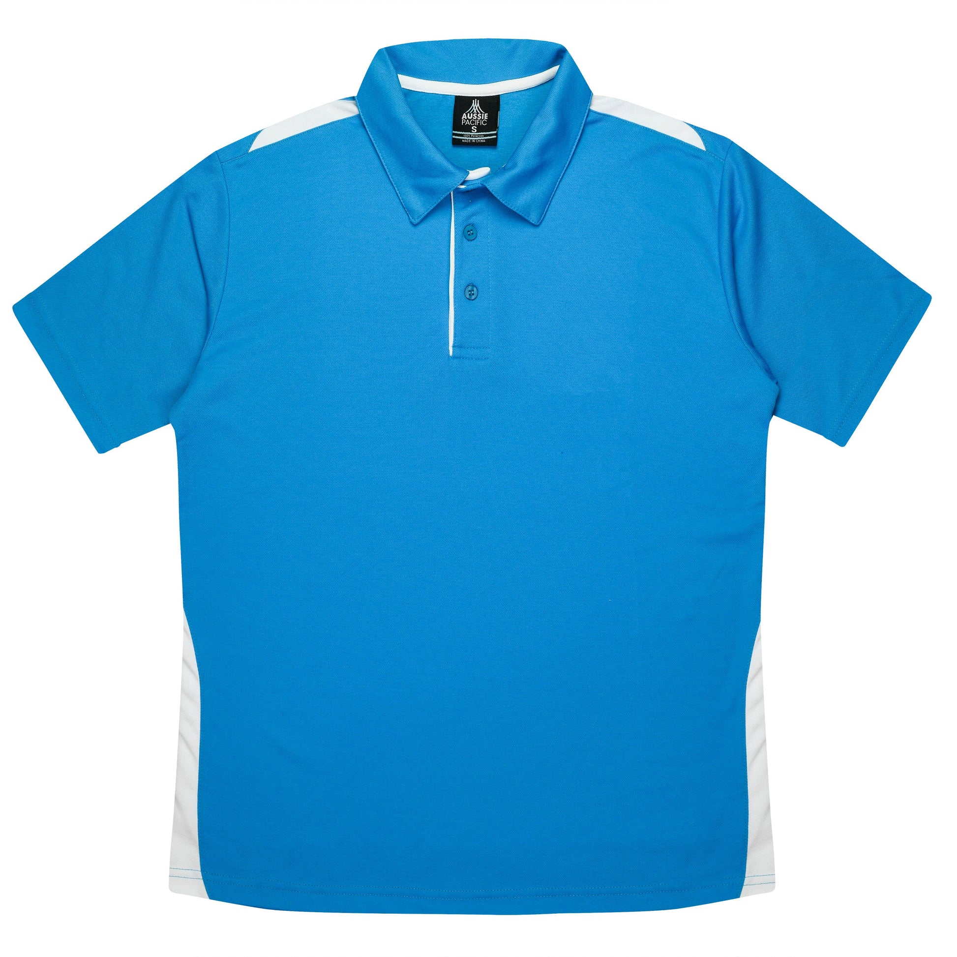 PACIFIC BLUE/WHITE - Paterson Kids Polos