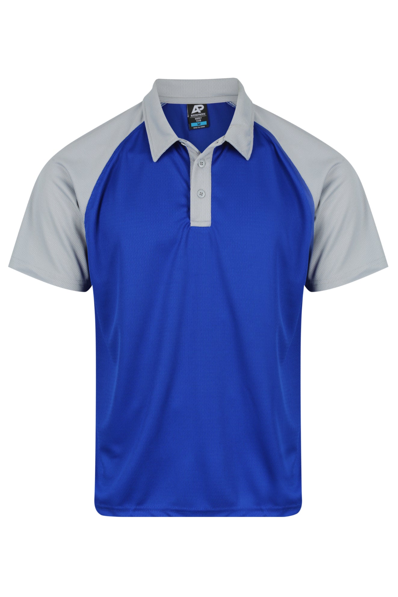 ROYAL/SILVER - Manly Mens Polos
