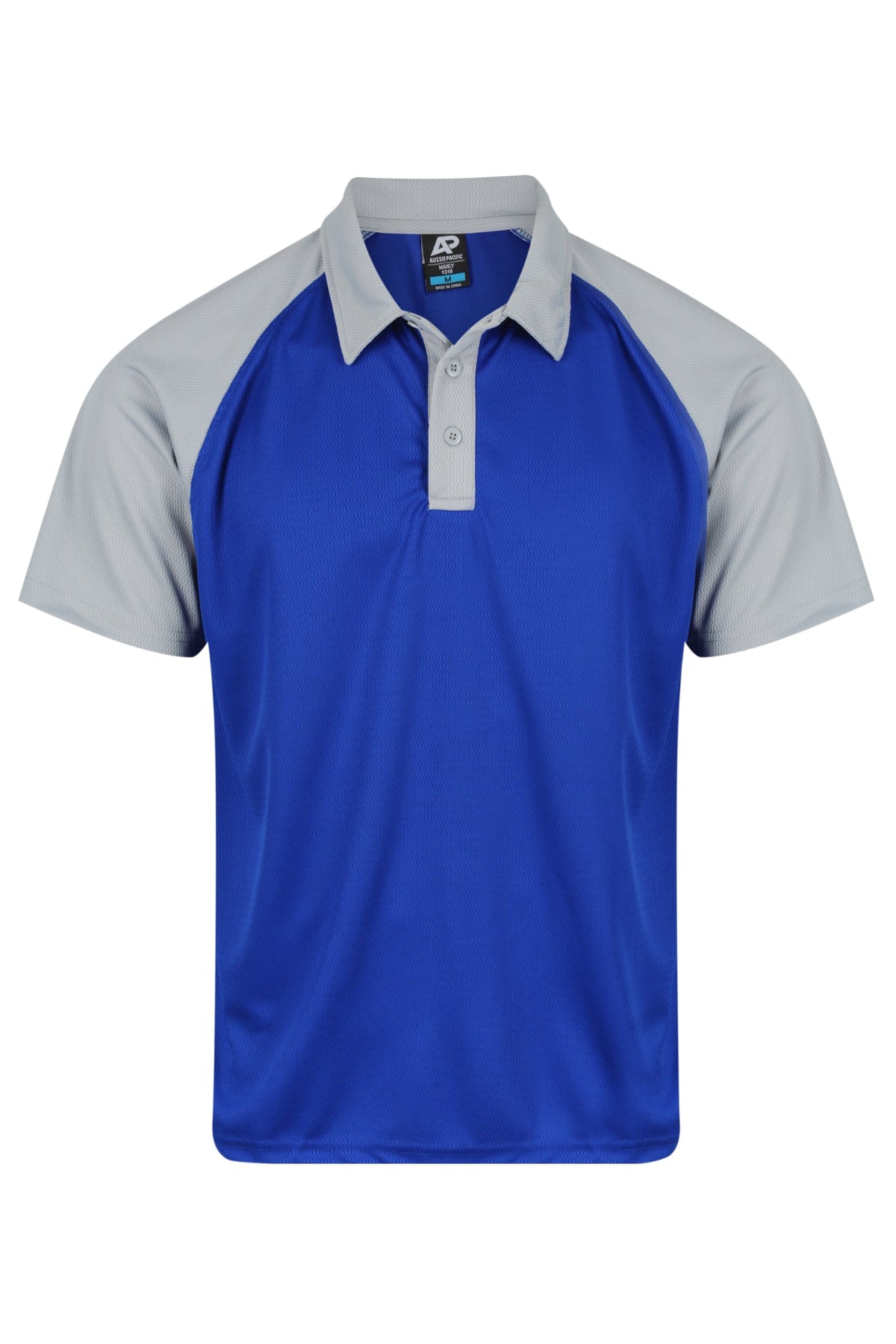 ROYAL/SILVER - Manly Mens Polos