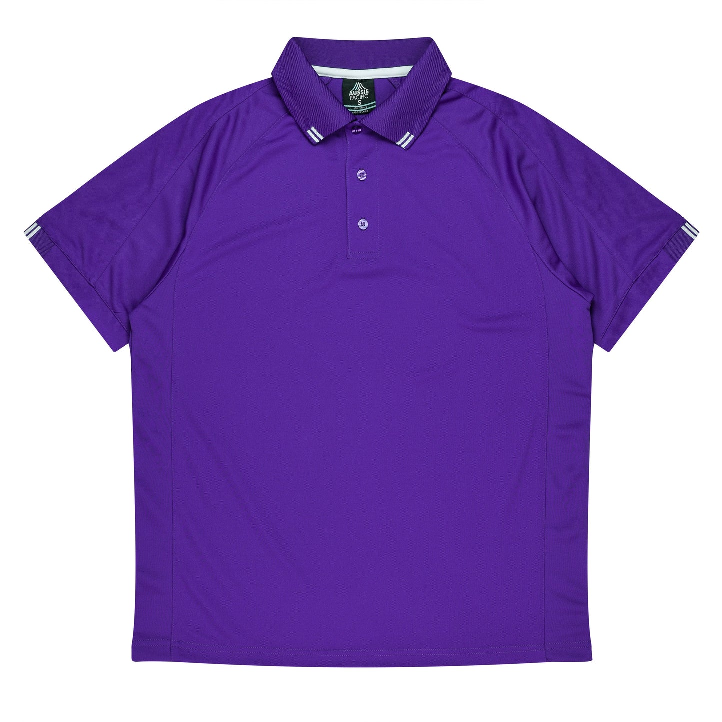 PURPLE/WHITE - Flinders Mens Polos