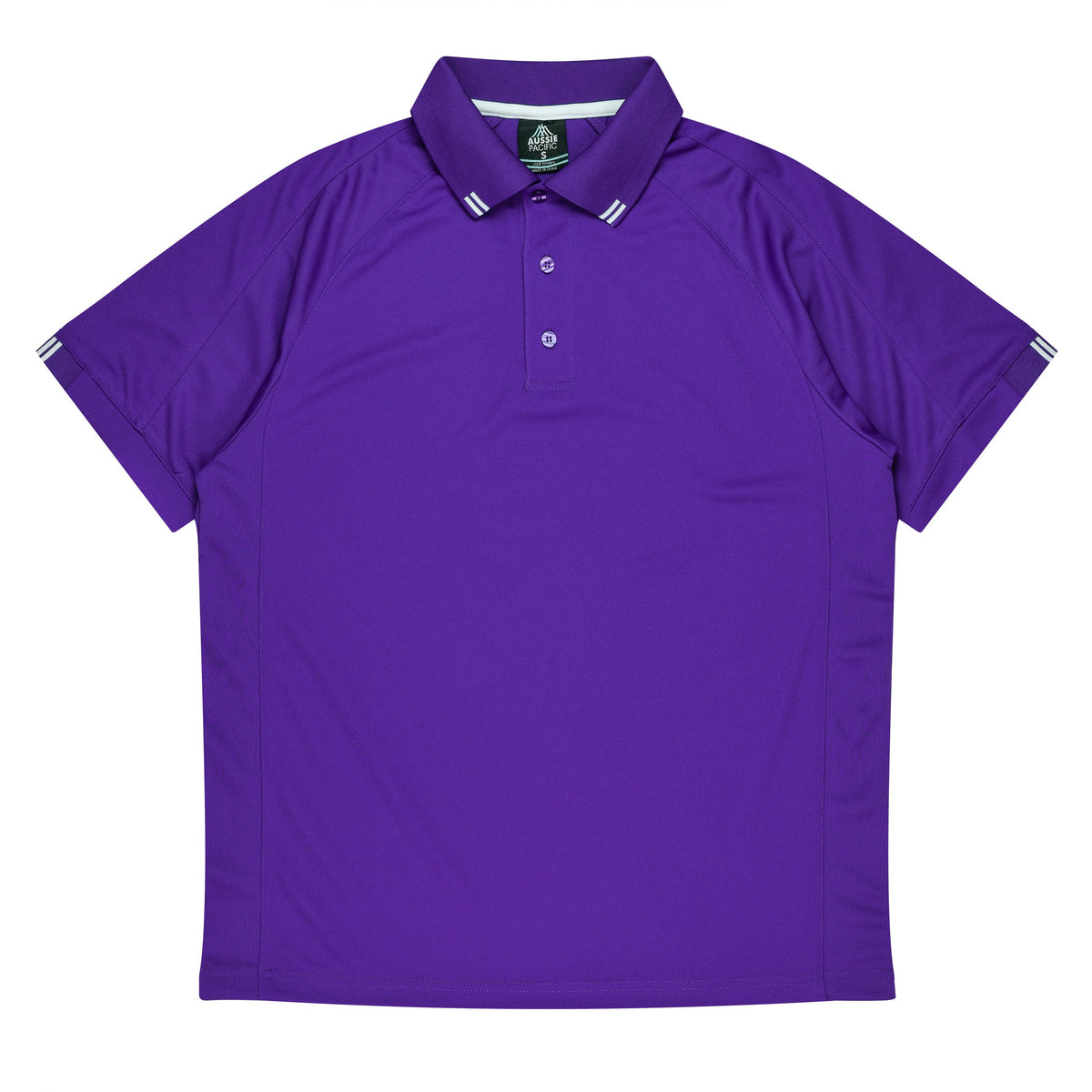 PURPLE/WHITE - Flinders Mens Polos