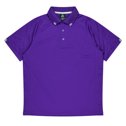 PURPLE/WHITE - Flinders Mens Polos