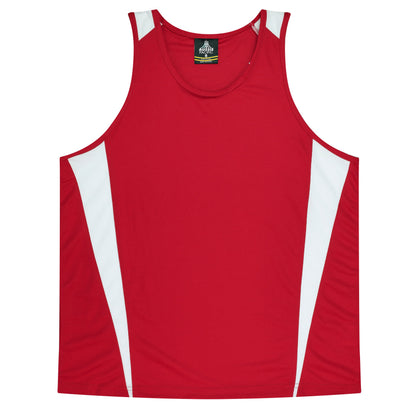 RED/WHITE - Eureka Kids Singlets