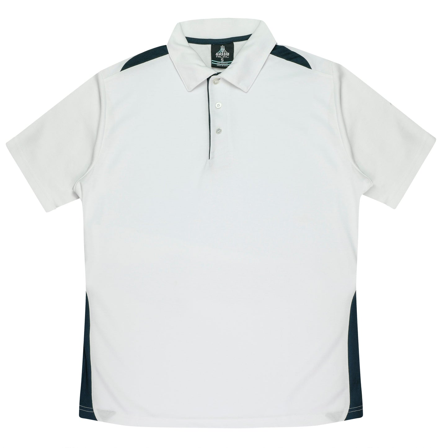 WHITE/NAVY - Paterson Kids Polos