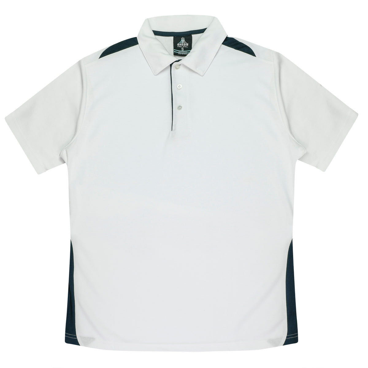 WHITE/NAVY - Paterson Kids Polos
