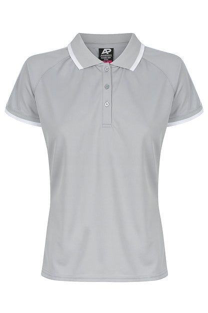 SILVER/WHITE - Double Bay Lady Polos