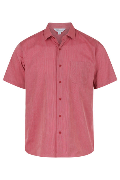 Red - Belair Mens Shirt Short Sleeve