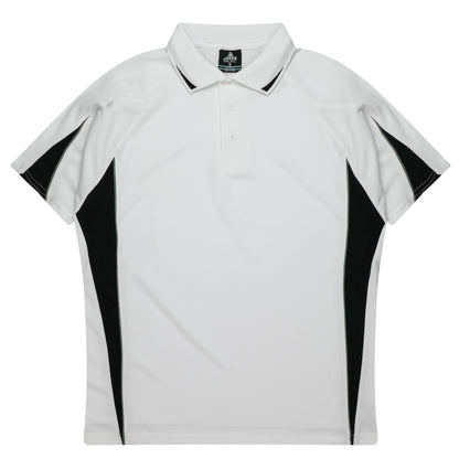 WHITE/BLACK - Eureka Kids Polos