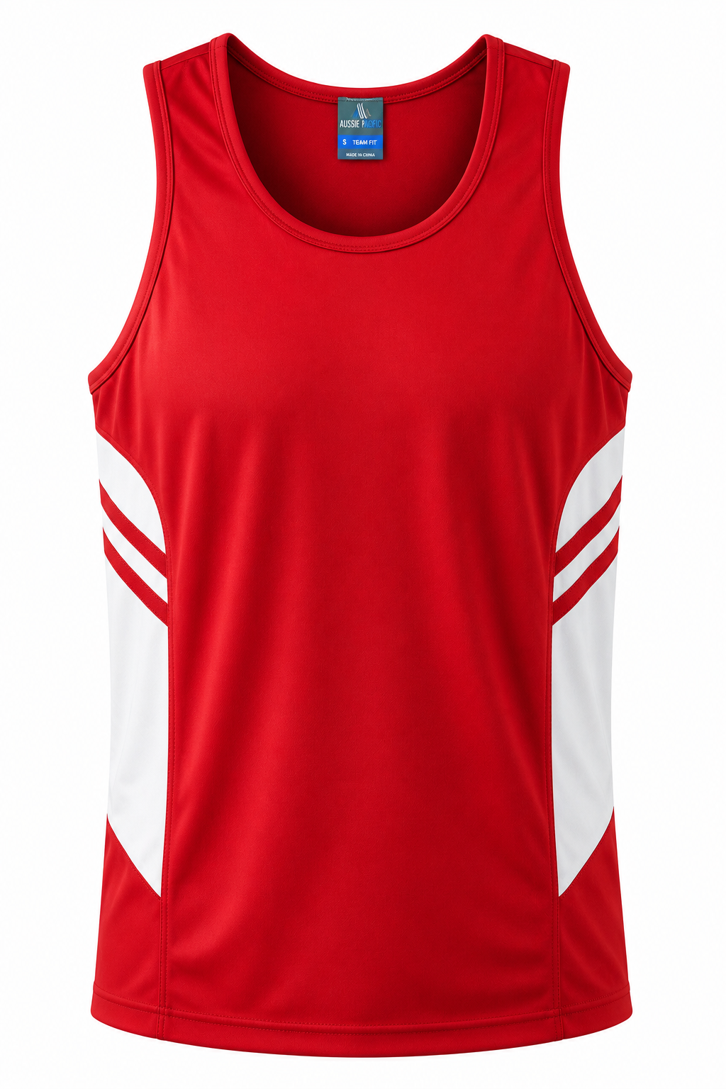 RED/WHITE - Tasman Mens Singlets