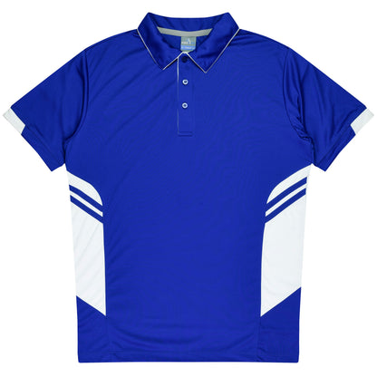 ROYAL/WHITE - Tasman Kids Polos