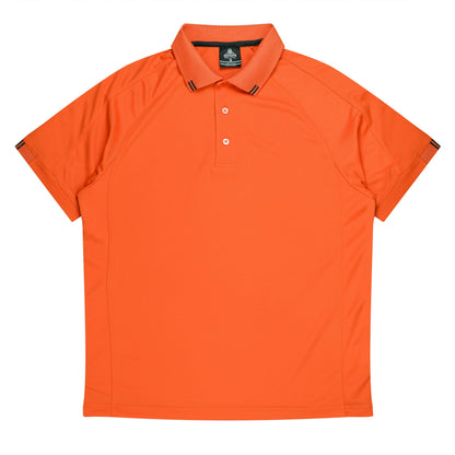 ORANGE/SLATE - Flinders Mens Polos