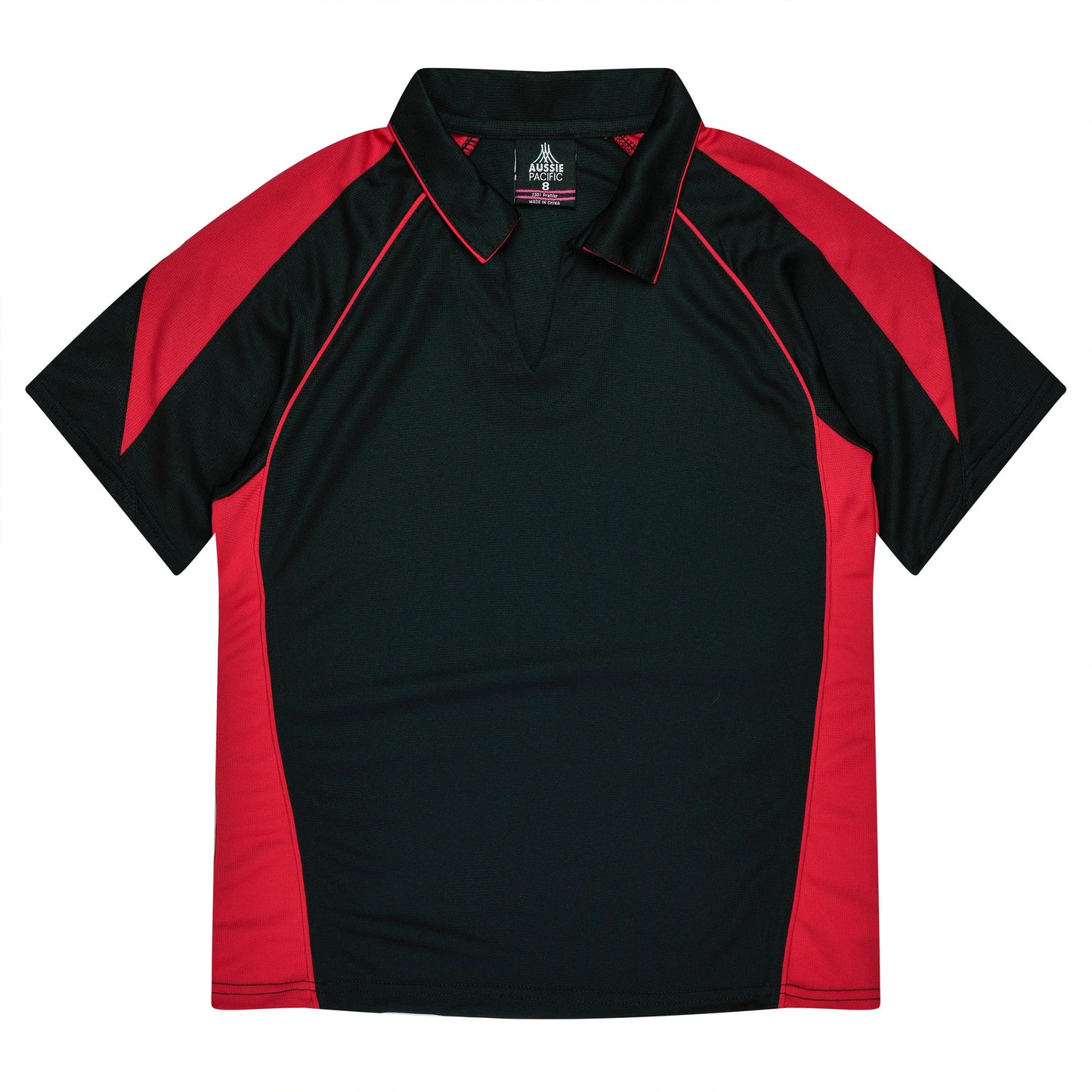 BLACK/RED - Premier Lady Polos
