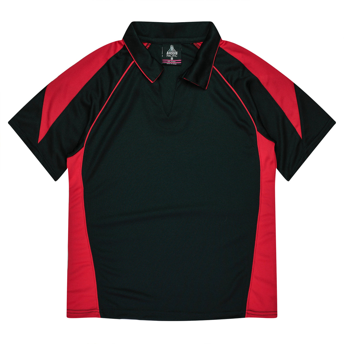 BLACK/RED - Premier Lady Polos