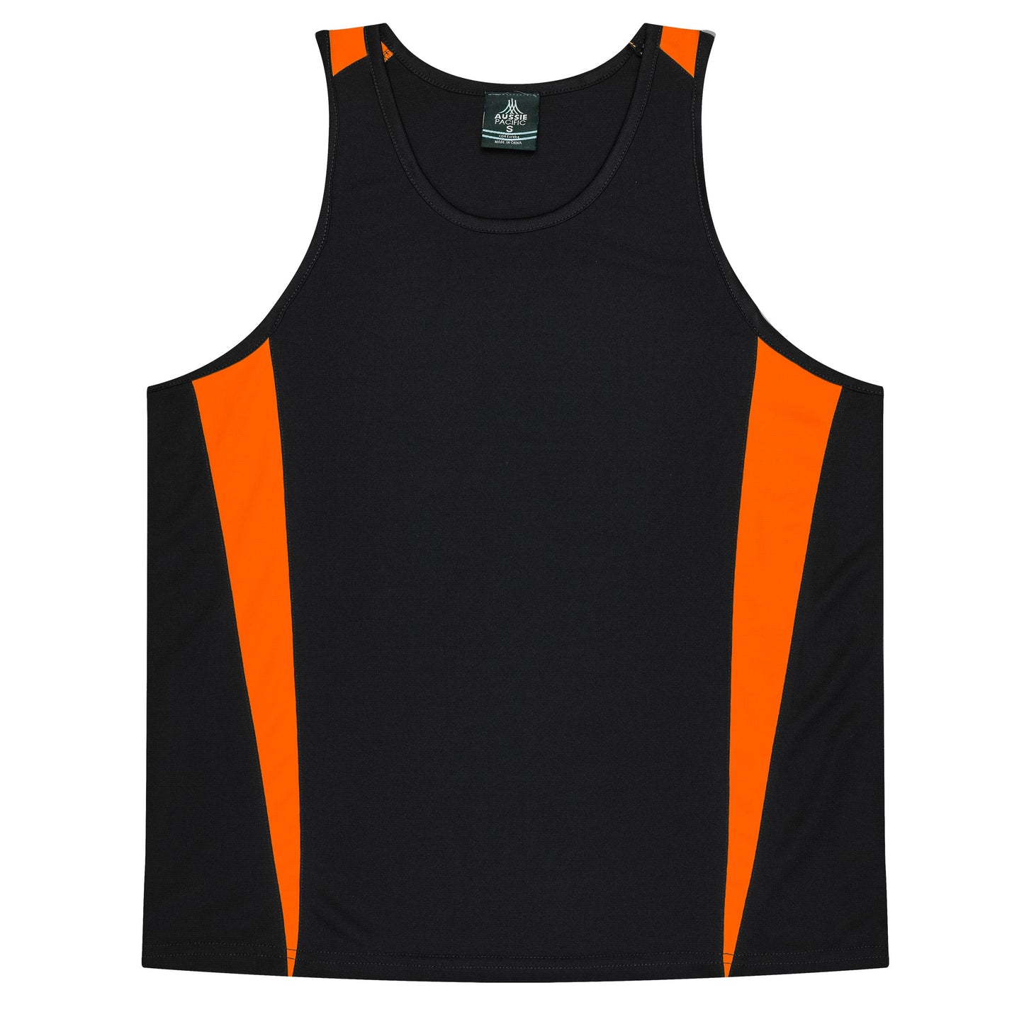 BLACK/ORANGE - Eureka Kids Singlets