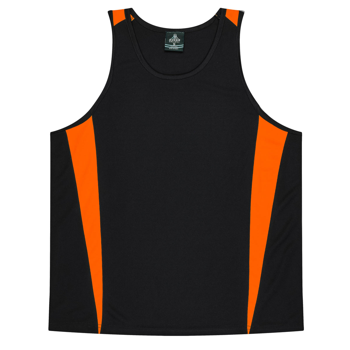 BLACK/ORANGE - Eureka Kids Singlets