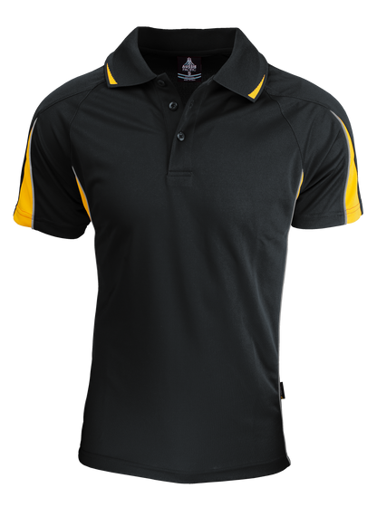 BLACK/GOLD - Eureka Mens Polos