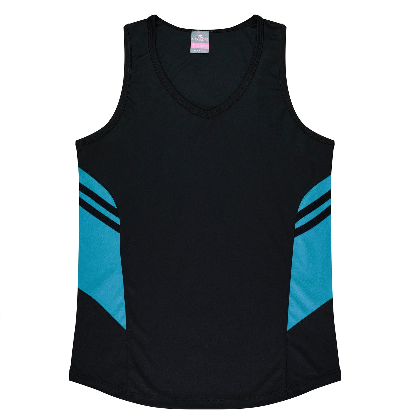 BLACK/TEAL - Tasman Lady Singlets