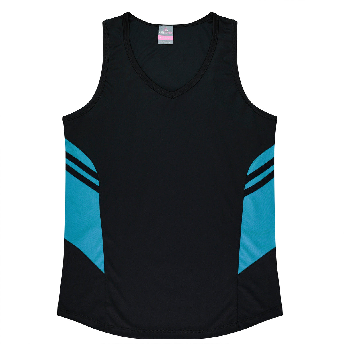 BLACK/TEAL - Tasman Lady Singlets