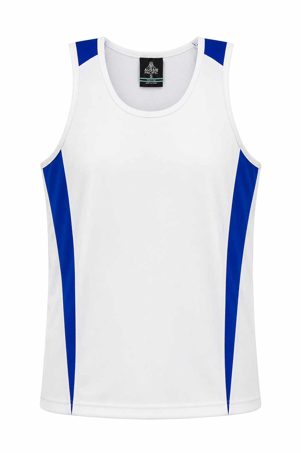 WHITE/ROYAL - Eureka Mens Singlets