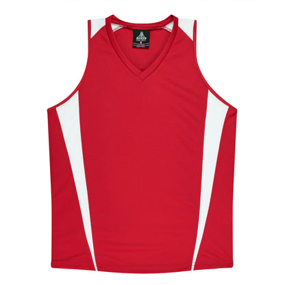 RED/WHITE - Eureka Lady Singlets