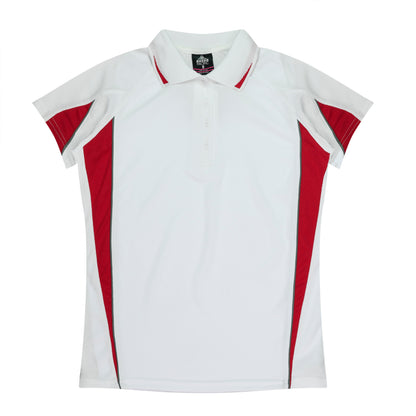 WHITE/RED - Eureka Lady Polos