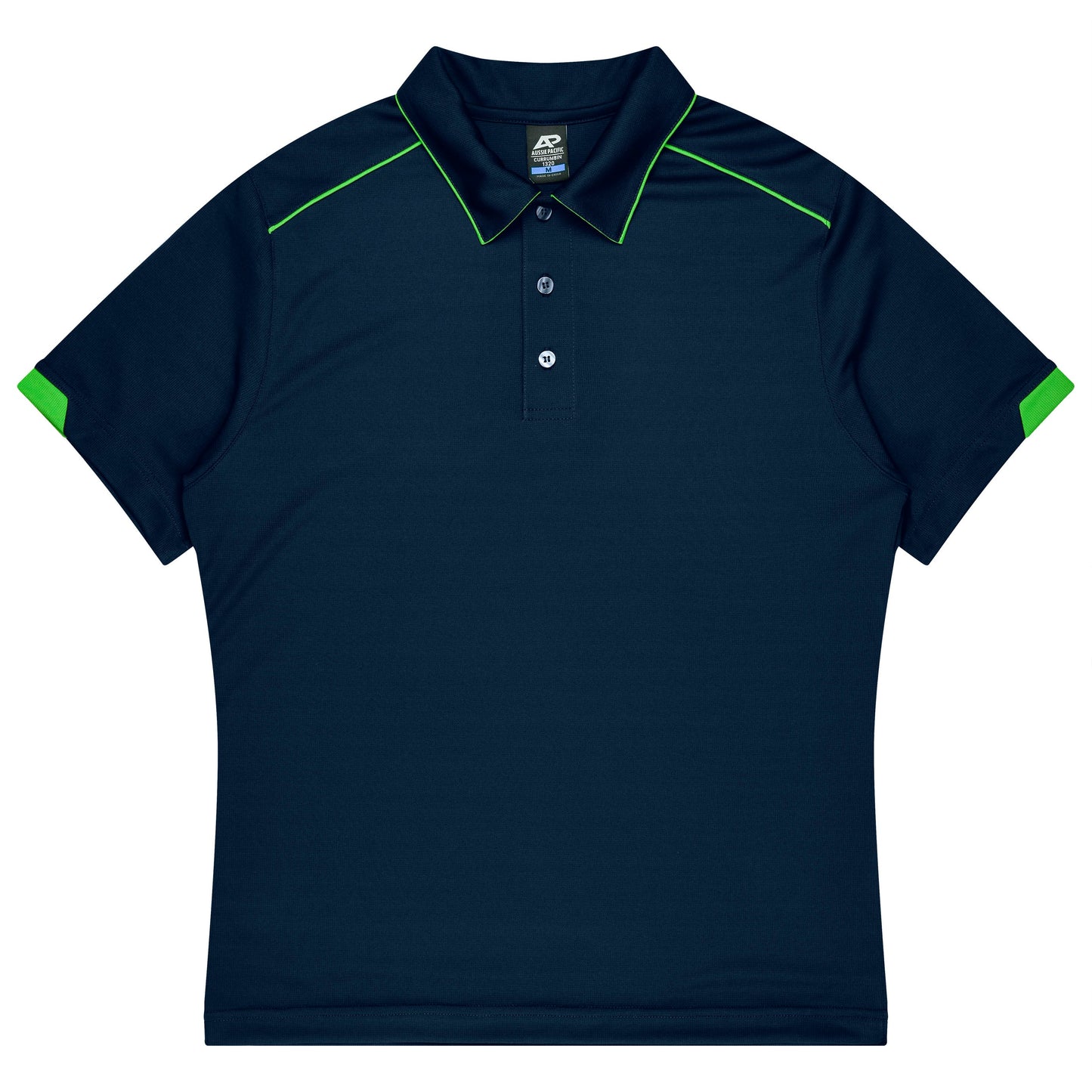 NAVY/KAWA GREEN - Currumbin Kids Polos