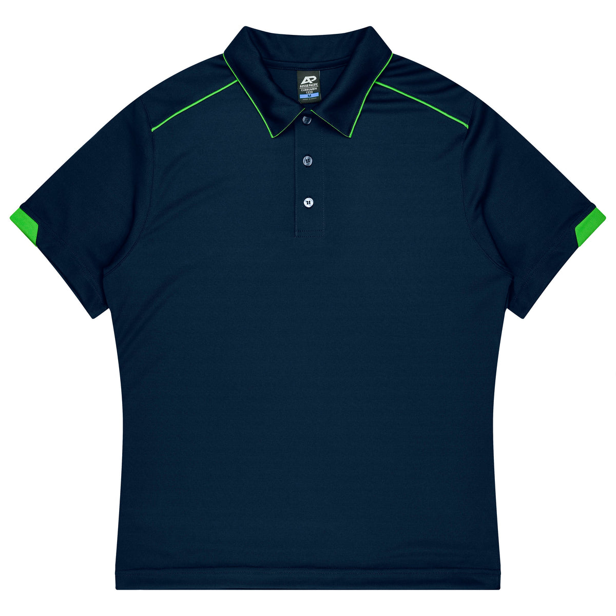 NAVY/KAWA GREEN - Currumbin Kids Polos